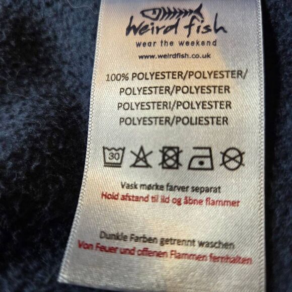 Weird Fish Blue and Purple Women's Full Zip Fleece Size 12 - Picture 7 of 8